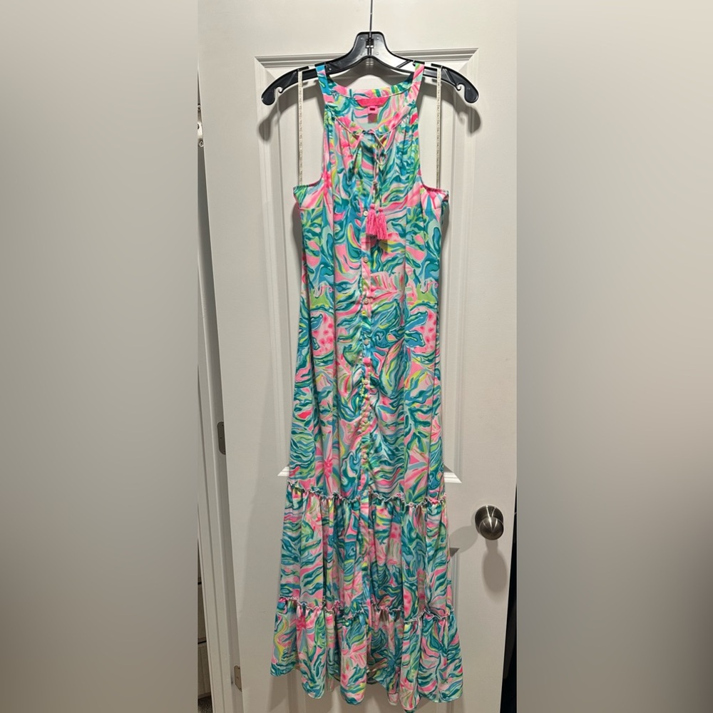 Lilly Pulitzer Liliana Maxi Halter Style Dress